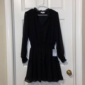 Black sheer sleeved NSR Dress